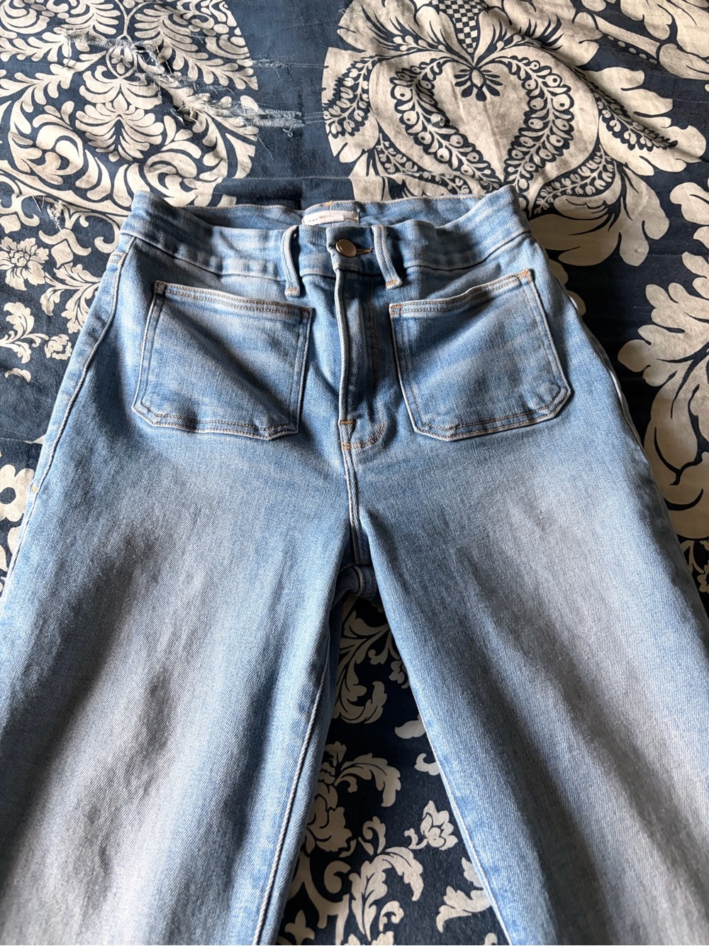 Good American Light Blue High-Rise Straight Jeans